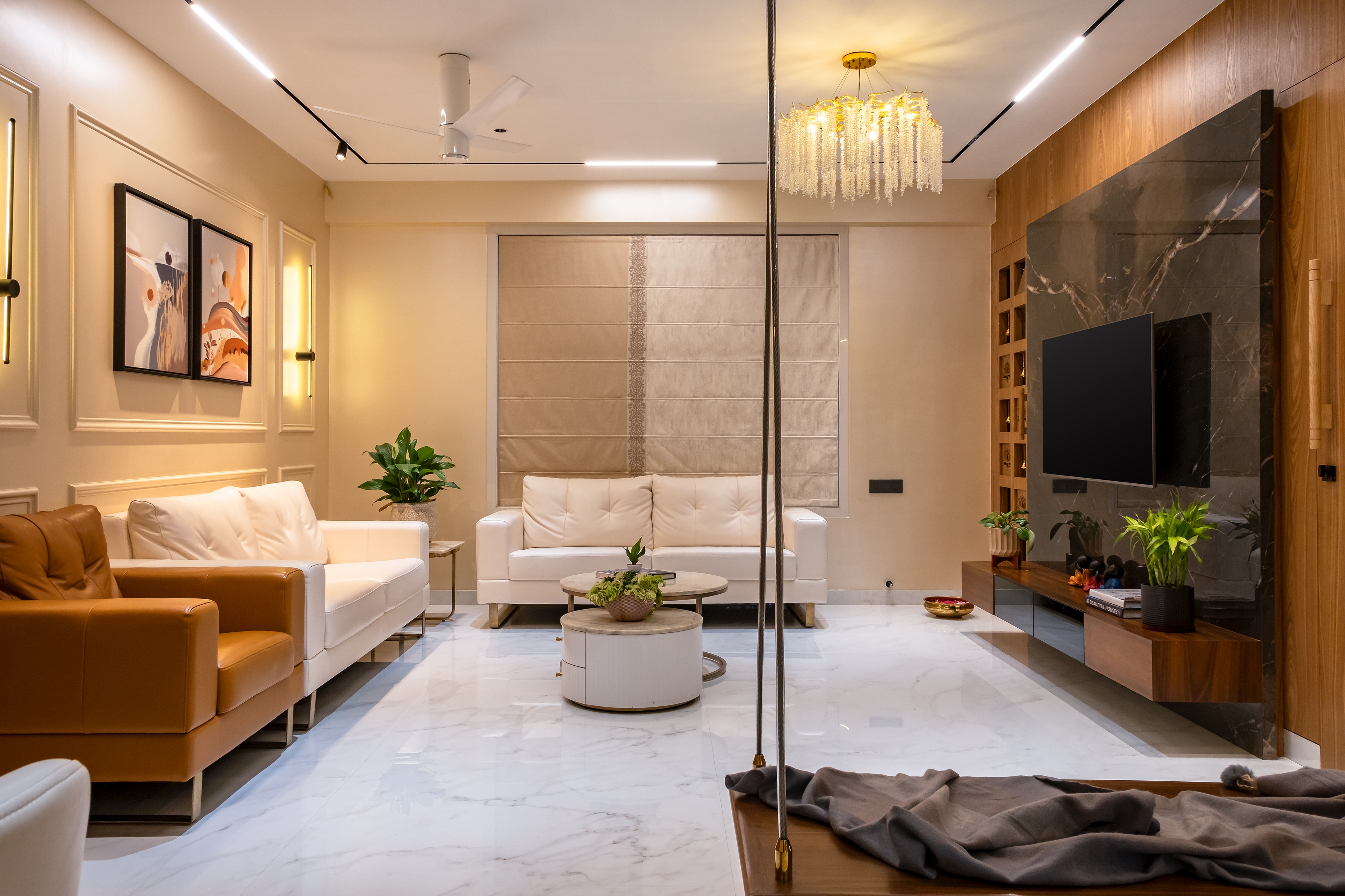 sandeep Labade's Living room & TV Unit